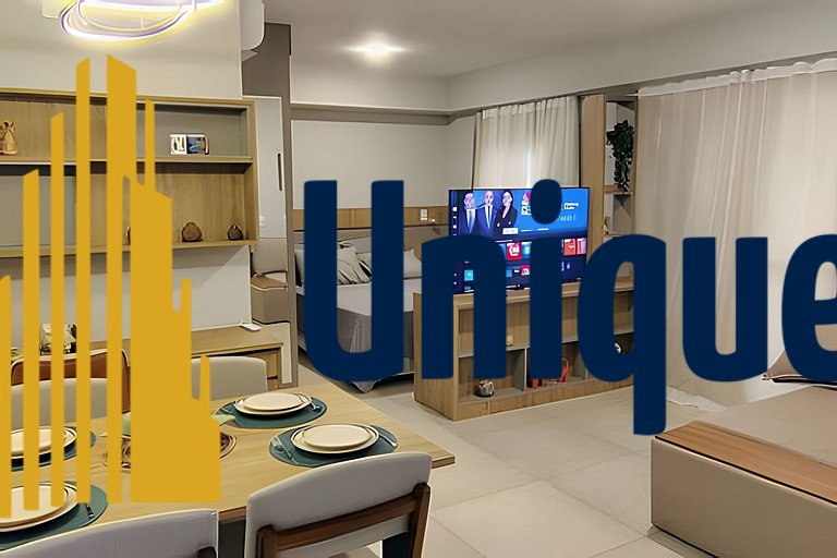 910 Studio Moderno Completo na Melhor Localização