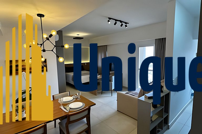 1518 Studio Moderno Completo na Melhor Localização