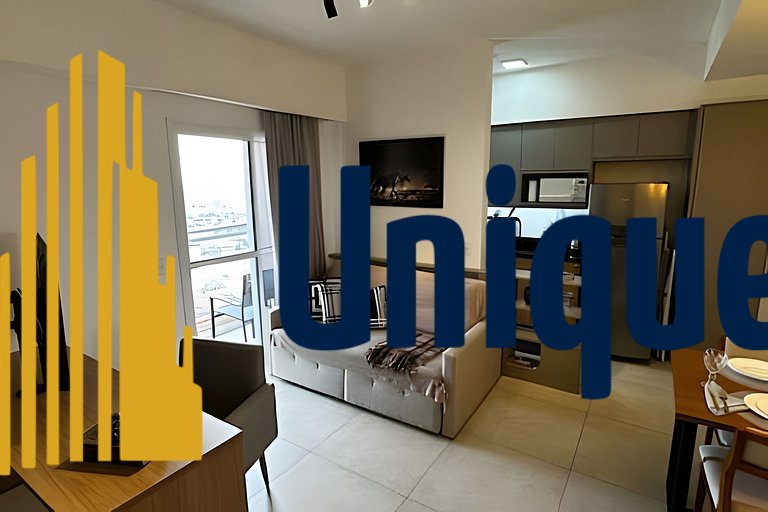 316 Studio Moderno Completo na Melhor Localização