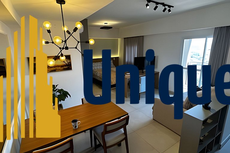 1518 Studio Moderno Completo na Melhor Localização