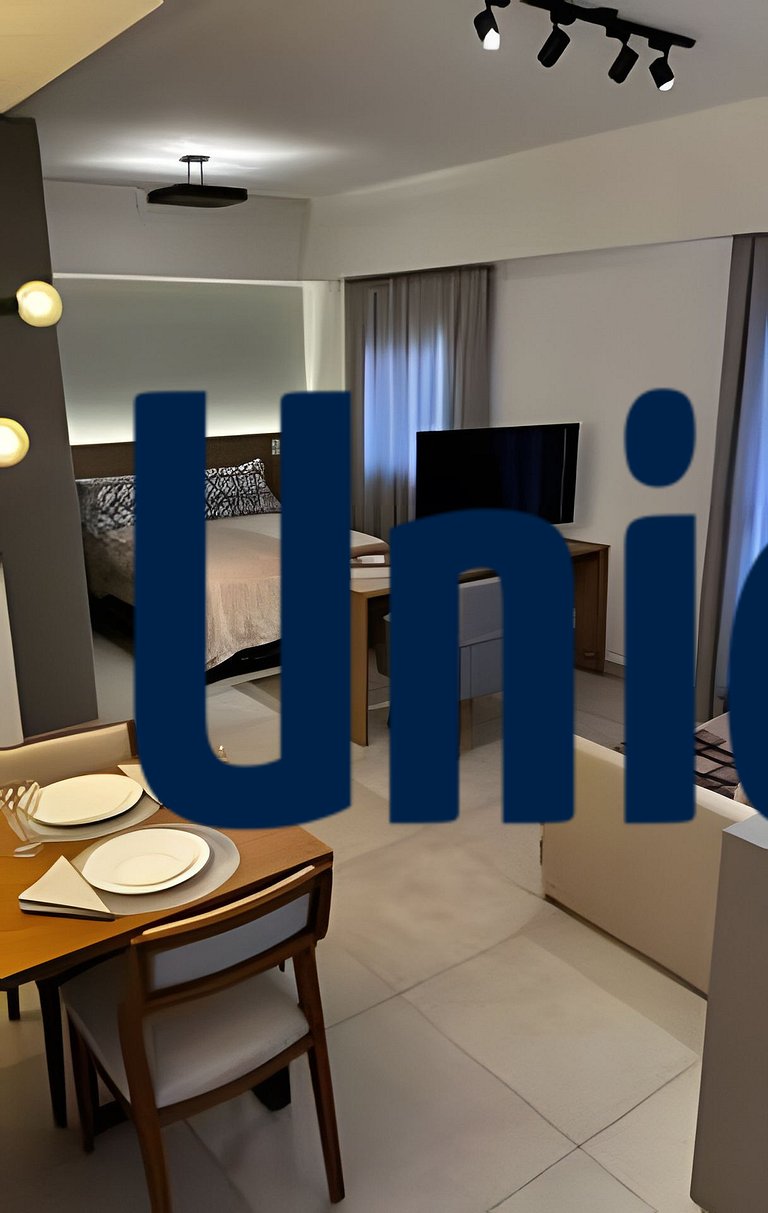 316 Studio Moderno Completo na Melhor Localização